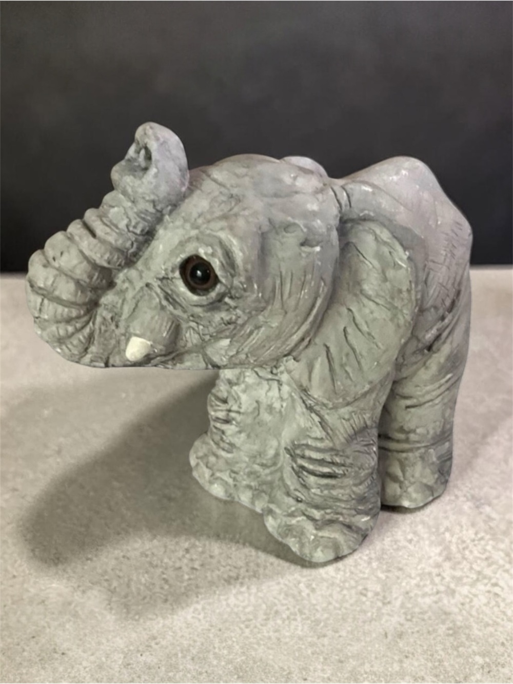 Small Grey Elephant Figurine